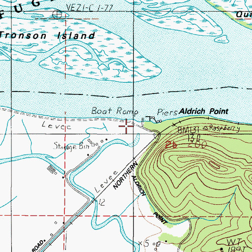 Topographic Map of Aldrich Point Boat Ramp, OR