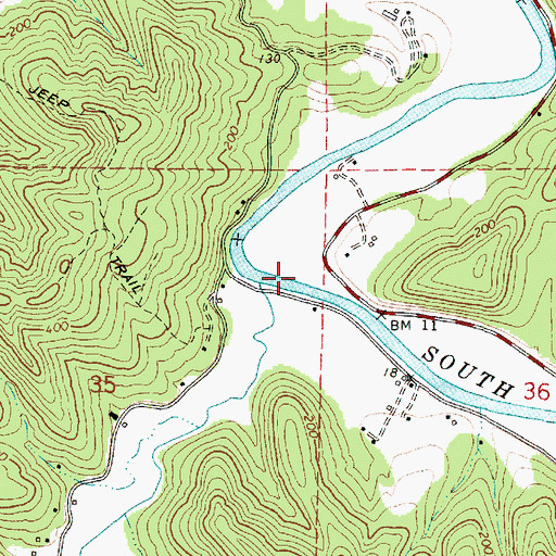 Topographic Map of Myrtle Tree Boat Ramp, OR