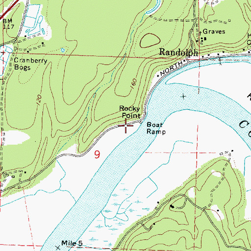 Topographic Map of Rocky Point Boat Ramp, OR