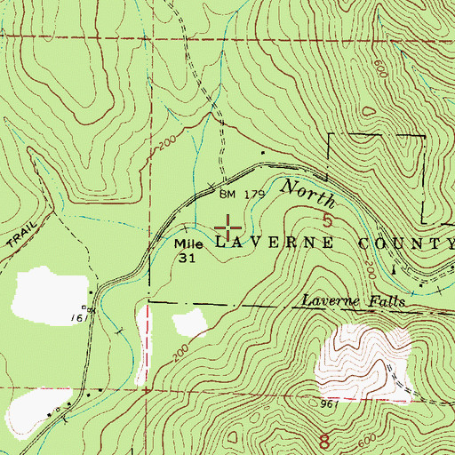 Topographic Map of West La Verne Park, OR
