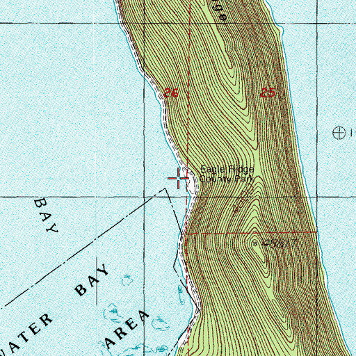 Topographic Map of Eagle Ridge County Park, OR