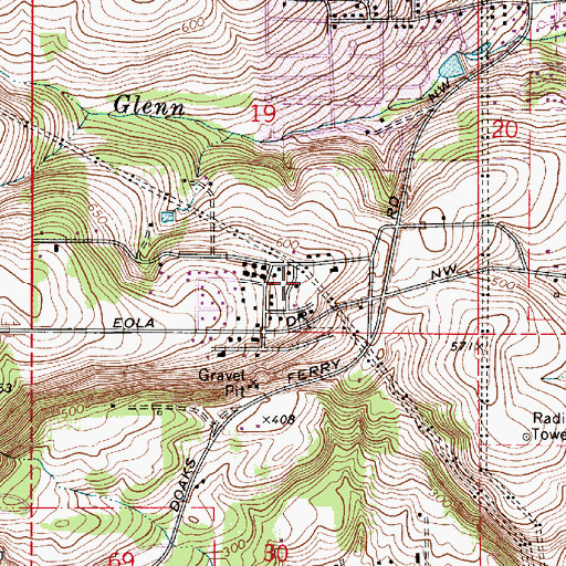 Topographic Map of Eola Heights County Park, OR