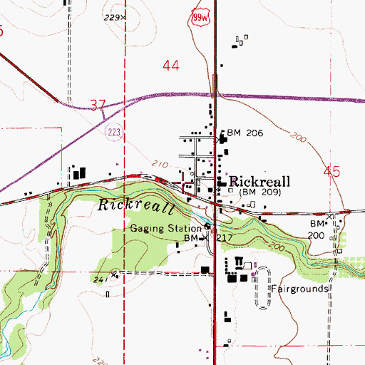 Topographic Map of Nesmith County Park, OR