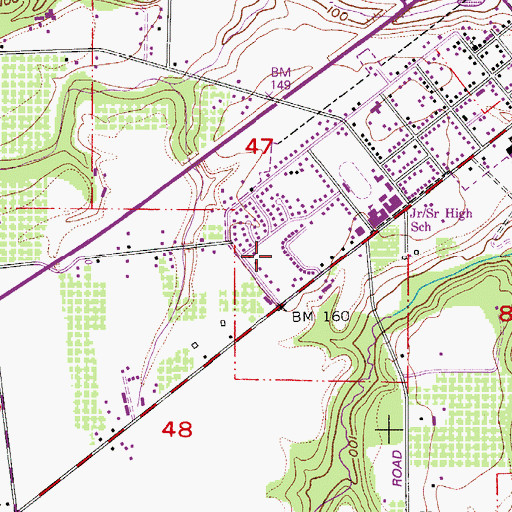 Topographic Map of 11th Street Park, OR