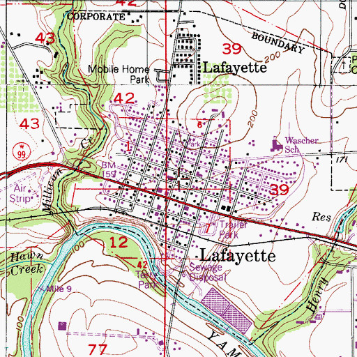 Topographic Map of Joel Perkins Park, OR
