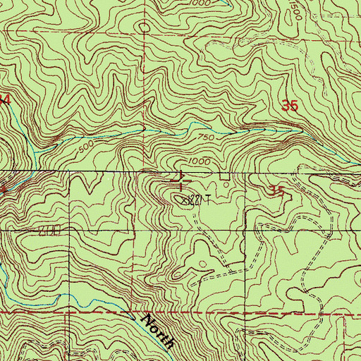 Topographic Map of Nehalem Harwood Square, OR