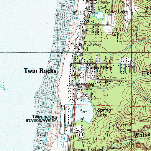 Topographic Map of Stanger Memorial VFW Park, OR