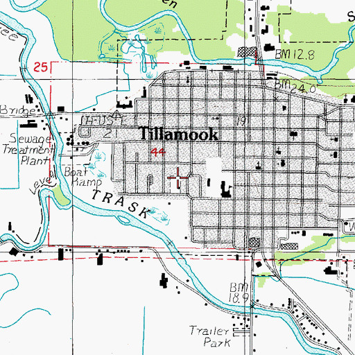Topographic Map of 9th Street Park, OR
