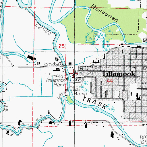 Topographic Map of Carnahan Park, OR