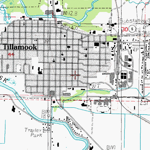 Topographic Map of Peace Park, OR