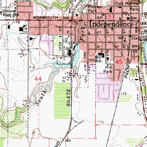 Topographic Map of Mountain Fir Park, OR