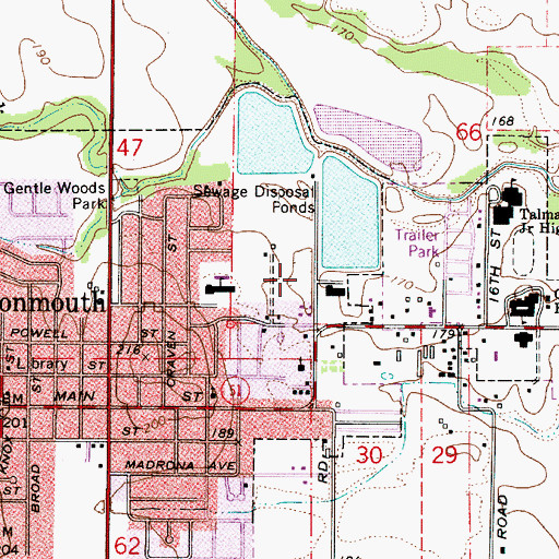 Topographic Map of Monmouth Recreational Park, OR