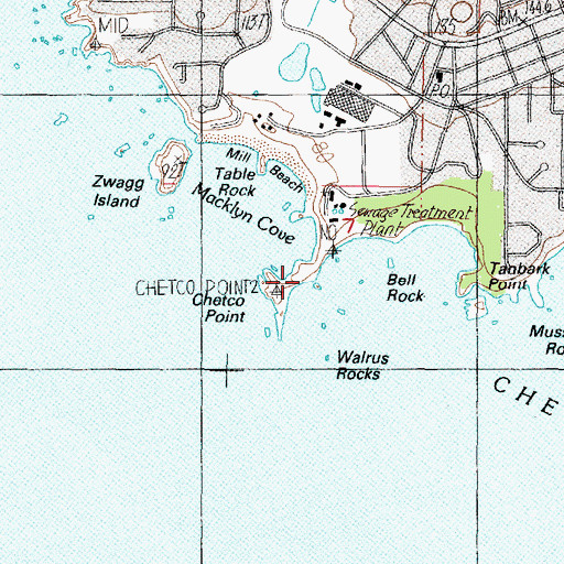 Topographic Map of Chetco Point Park, OR