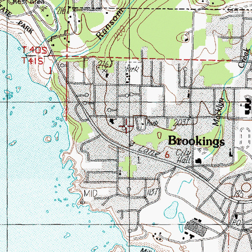 Topographic Map of Easy Manor Park, OR