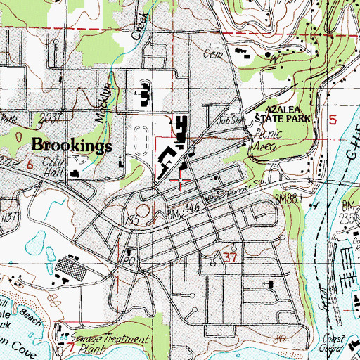 Topographic Map of Stout Park, OR