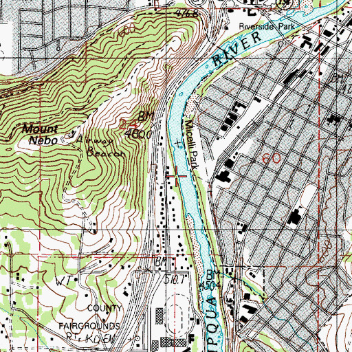 Topographic Map of Micelli Park, OR