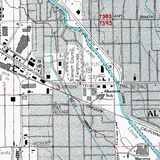 Topographic Map of Kiger Stadium, OR