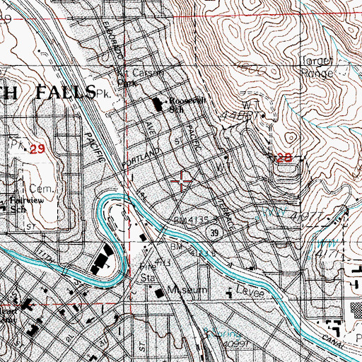 Topographic Map of Pacific Terrace Park, OR