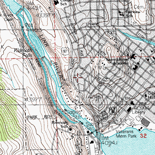 Topographic Map of Richmond Park, OR