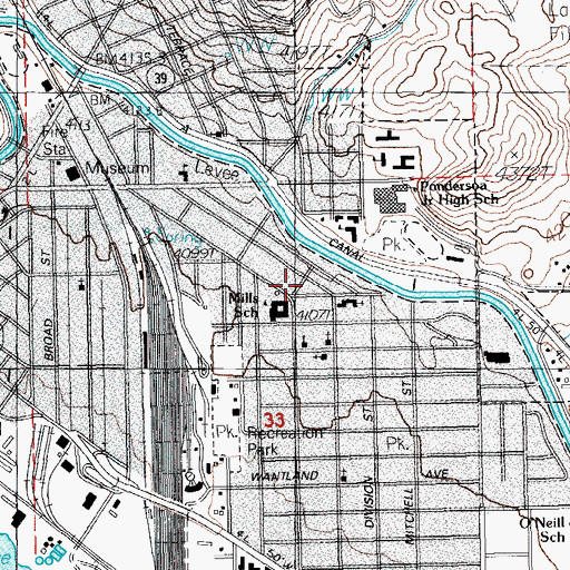 Topographic Map of Stukel Park, OR