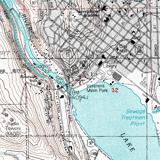 Topographic Map of Veterans Memorial Park, OR