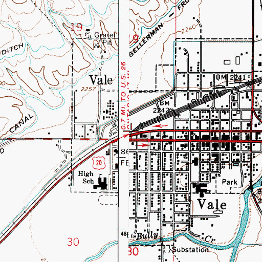 Topographic Map of Lewin City Park, OR