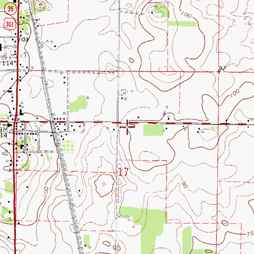 Topographic Map of Villages Charter Elementary School, FL
