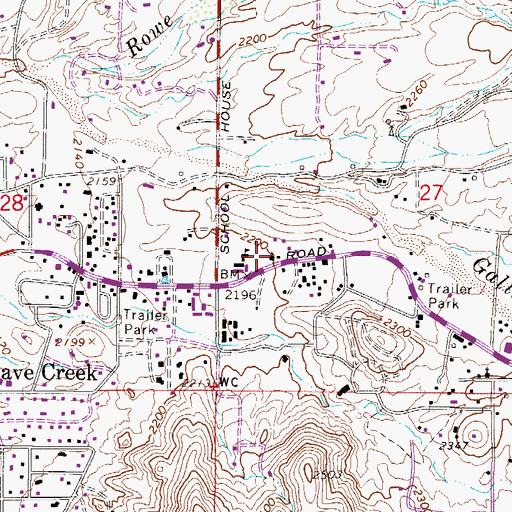 Topographic Map of Good Shepherd of the Hills Episcopal Church, AZ