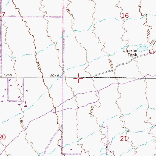Topographic Map of Lone Mountain Ranch, AZ