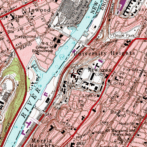 Topographic Map of Colston Residence Hall, NY
