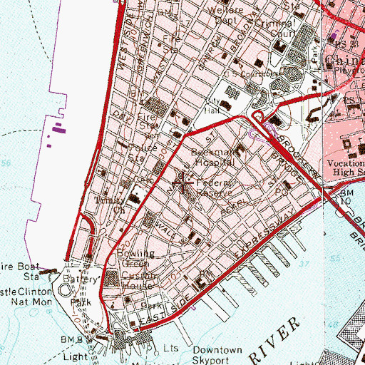 Topographic Map of Liberty Tower, NY
