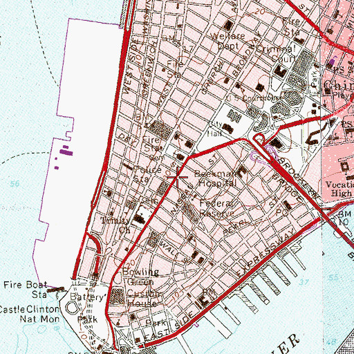 Topographic Map of Germania Building, NY