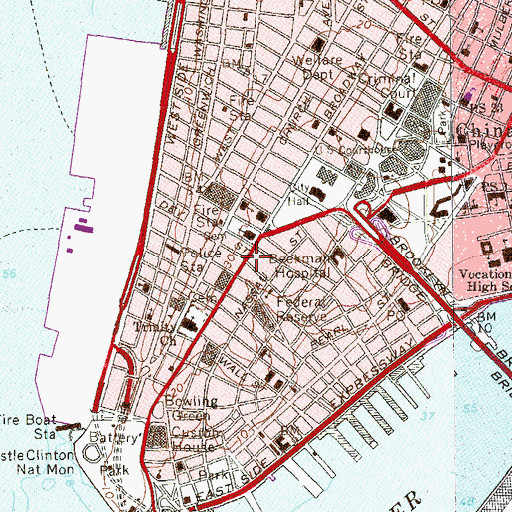 Topographic Map of Corbin Building, NY