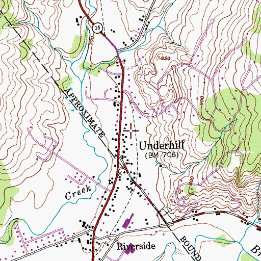 Topographic Map of Underhill Jericho Fire Department, VT