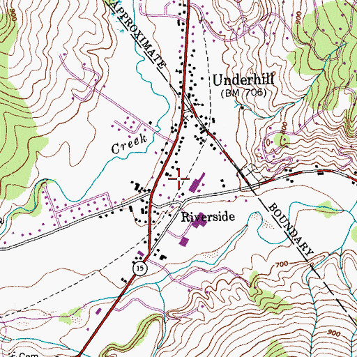 Topographic Map of Calvary Episopal Church, VT