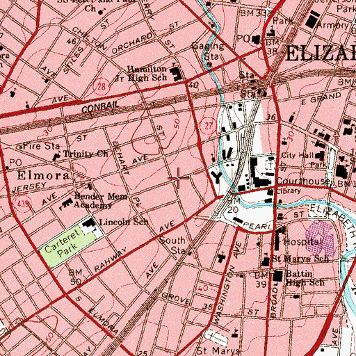 Topographic Map of Congregation Adath Yeshuren, NJ