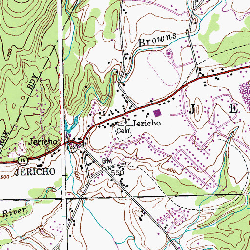 Topographic Map of First United Pentecostal Church, VT