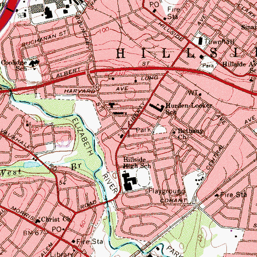 Topographic Map of Immaculate Conception Ukrainian Catholic Church, NJ