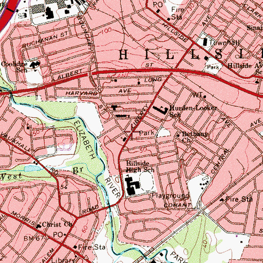 Topographic Map of Immaculate Conception Ukrainian Catholic Church, NJ