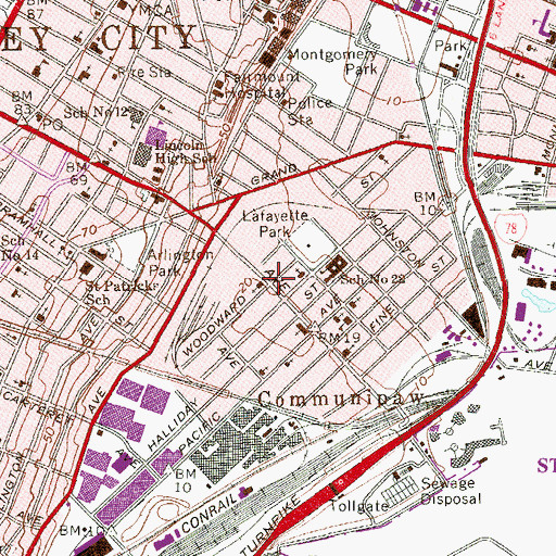 Topographic Map of Church of God in Christ, NJ