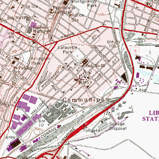 Topographic Map of Cornerstone Church of Christ, NJ
