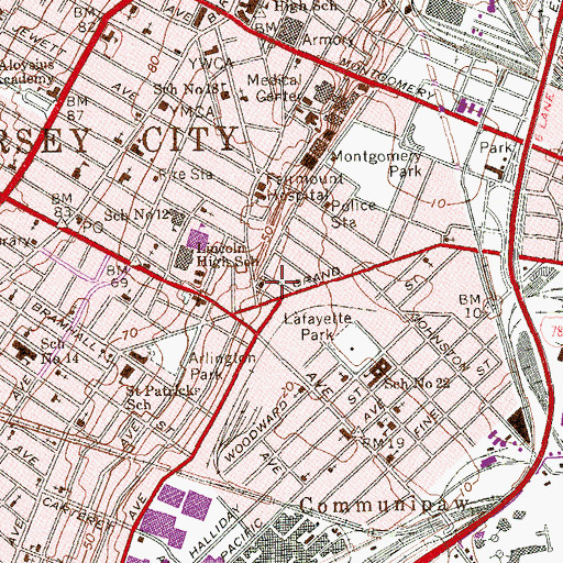 Topographic Map of Orient Church of God, NJ