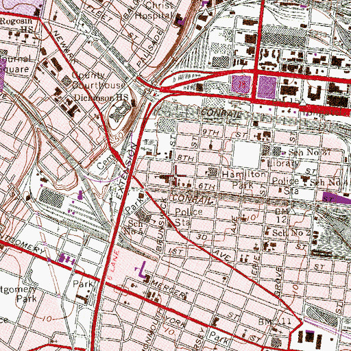 Topographic Map of Resurrection School, NJ