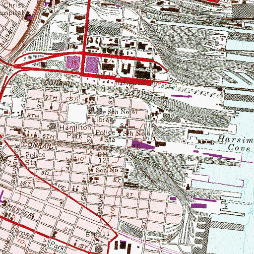 Topographic Map of Saint Anthony's High School, NJ
