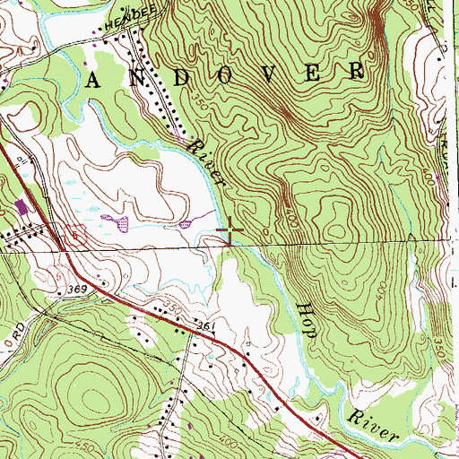 Topographic Map of Burnap Brook, CT