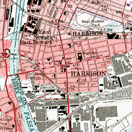 Topographic Map of Holy Cross Church, NJ