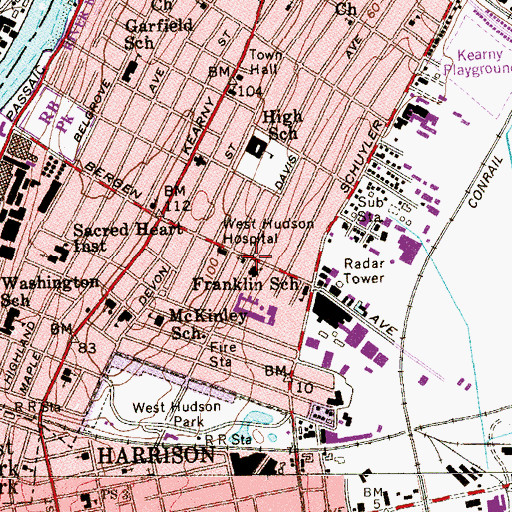 Topographic Map of Gospel Light Baptist Church, NJ