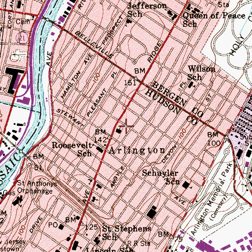 Topographic Map of Igreja Evangelica, NJ