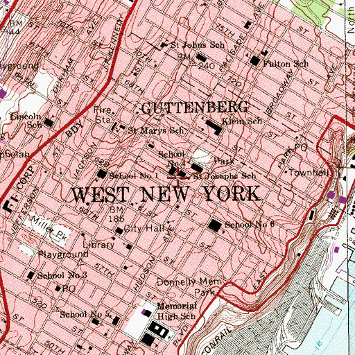 Topographic Map of Church of Jesus Christ of Latter Day Saints, NJ