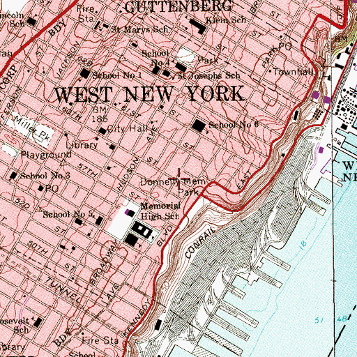 Topographic Map of Church of the Lord Jesus Christ, NJ